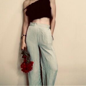 House of Harlow 1960 Green Wide Leg Pants